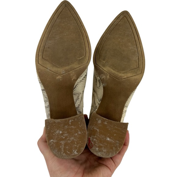 Steve Madden Kaylah Snakeskin Leather Pointed Toe Booties Size 7 - Picture 6 of 6